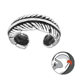 Sterling Silver Feather Ear Cuff
